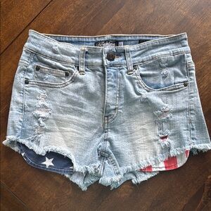 🇺🇸 USA Flag pocket denim shorts